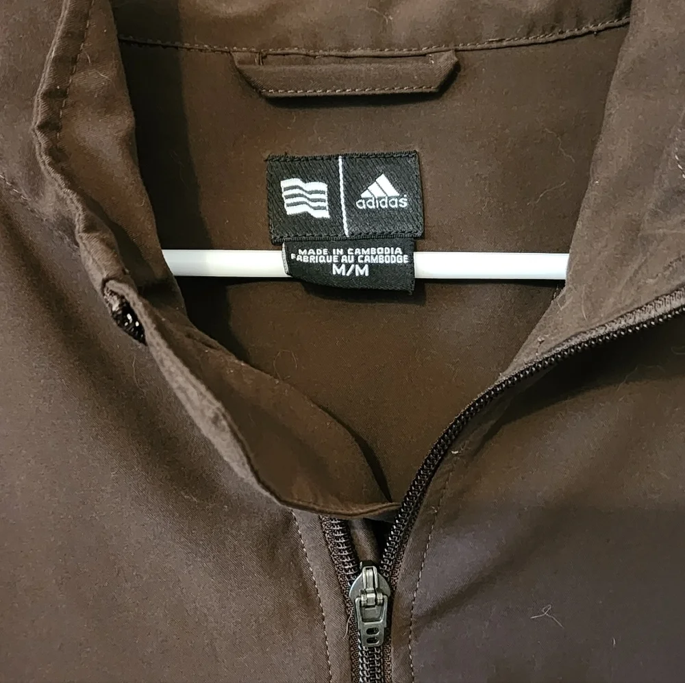 Adidas Climaproof Golf 1/4 Zip Quarter Zip Top Brown Jacket Mens Size Medium